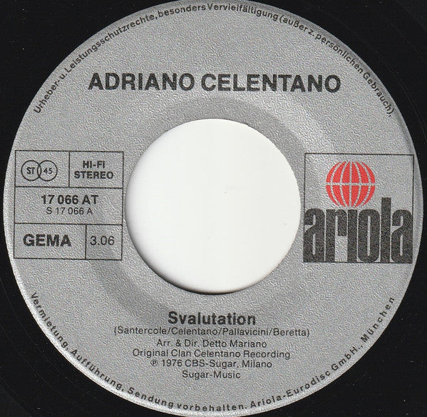Adriano Celentano : Svalutation (7", Single)