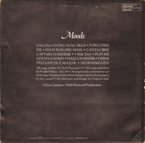 Neil Diamond : Moods (LP, Album, RE)