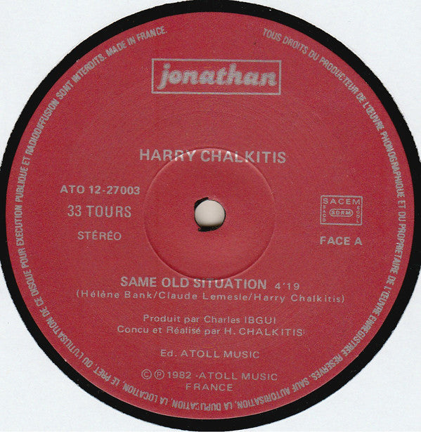 Harris Chalkitis : Same Old Situation (12", Maxi)