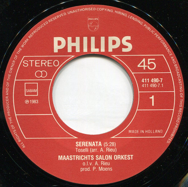 Maastrichts Salon Orkest : Serenade Van Toselli (7", Single)