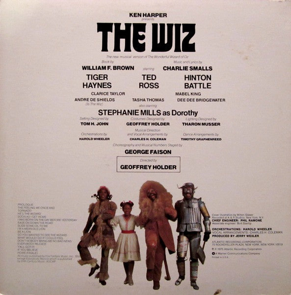 Charlie Smalls - Original Cast "The Wiz" : The Wiz (The Super Soul Musical "Wonderful Wizard Of Oz") (LP, Album, PR)
