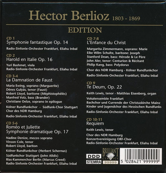 Hector Berlioz - Radio-Sinfonie-Orchester Frankfurt, Eliahu Inbal : Hector Berlioz Edition (11xCD + Box, Comp)