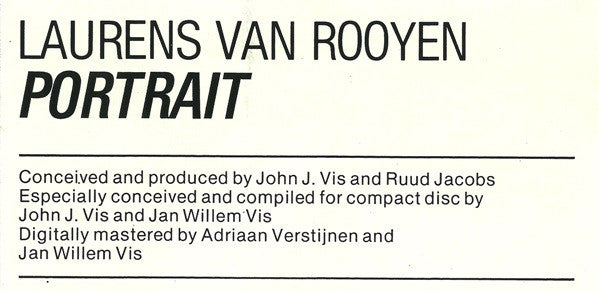 Laurens Van Rooyen : Portrait (CD, Album)