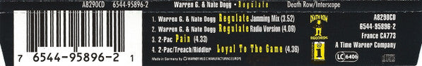 Warren G & Nate Dogg : Regulate (Music From "Above The Rim") (CD, Single)