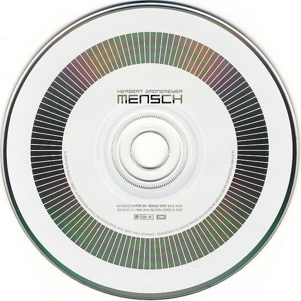 Herbert Grönemeyer : Mensch (CD, Album, Copy Prot.)