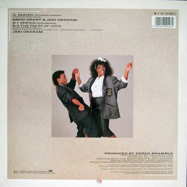 David Grant & Jaki Graham : Mated (Extended Version) (12")