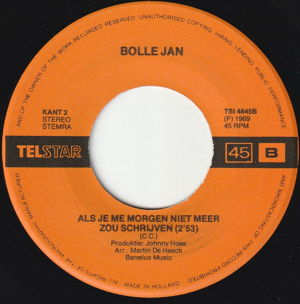 Bolle Jan : Heimwee Naar Mokum (7", Single)