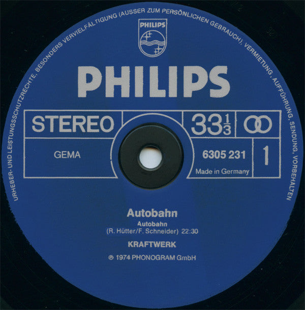 Kraftwerk : Autobahn (LP, Album, RP, Inj)