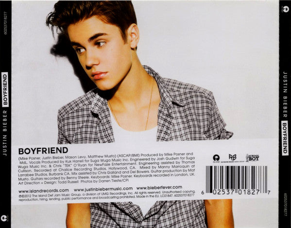 Justin Bieber : Boyfriend (CD, Single)