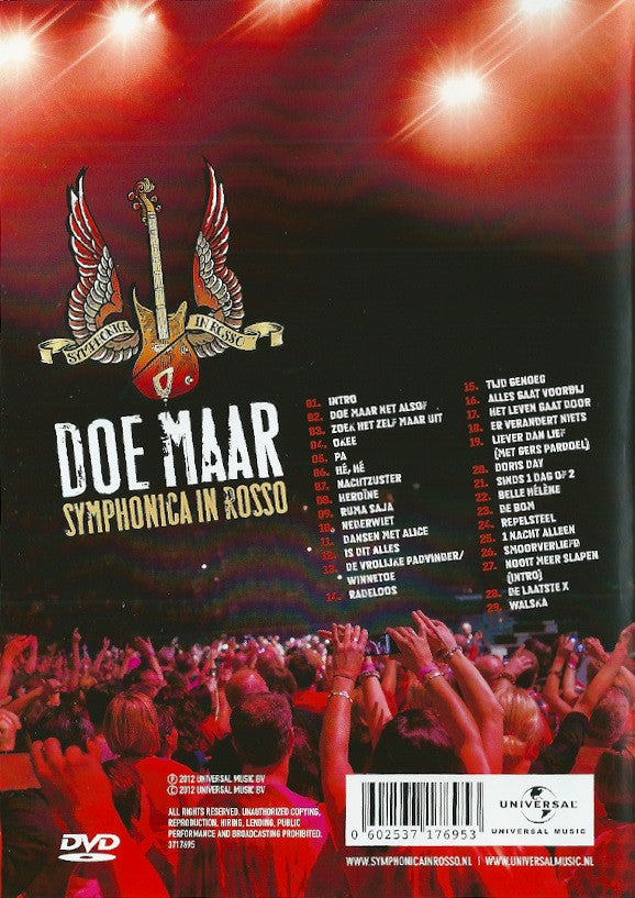 Doe Maar : Symphonica In Rosso (DVD, Album)