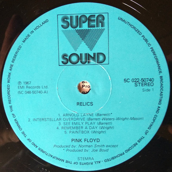 Pink Floyd : Relics (LP, Comp, RE)