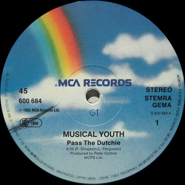 Musical Youth : Pass The Dutchie (Special 12" Club Version) (12")
