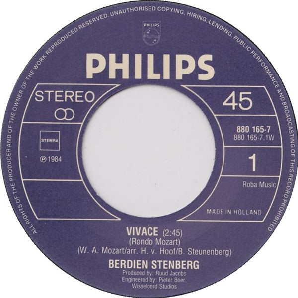 Berdien Stenberg : Vivace (7", Single)