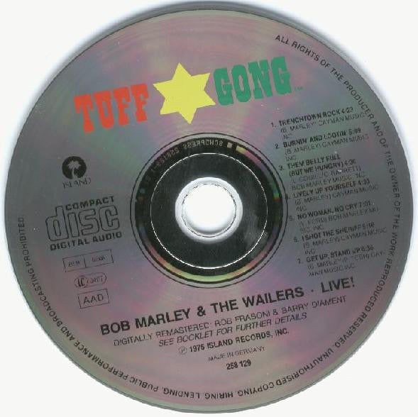 Bob Marley & The Wailers : Live! (CD, Album, RE, RM)