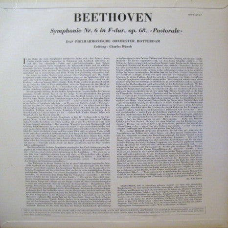 Ludwig van Beethoven, Charles Munch, Rotterdams Philharmonisch Orkest : Symphony N°. 6  "Pastorale" (LP)