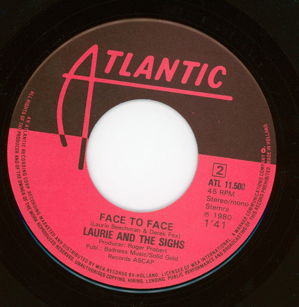 Laurie And The Sighs : Never Go Back (7", Single)