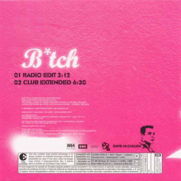Dave McCullen : B*tch (CD, Single, Copy Prot.)