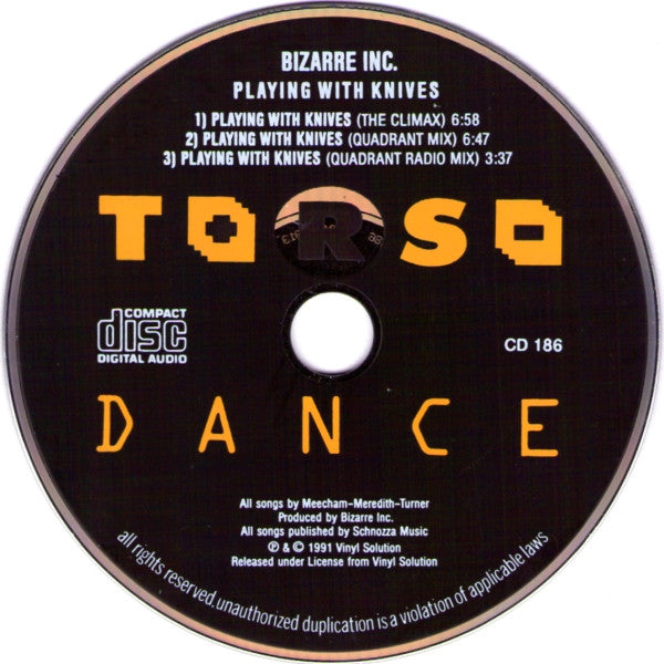 Bizarre Inc : Playing With Knives (CD, Single)
