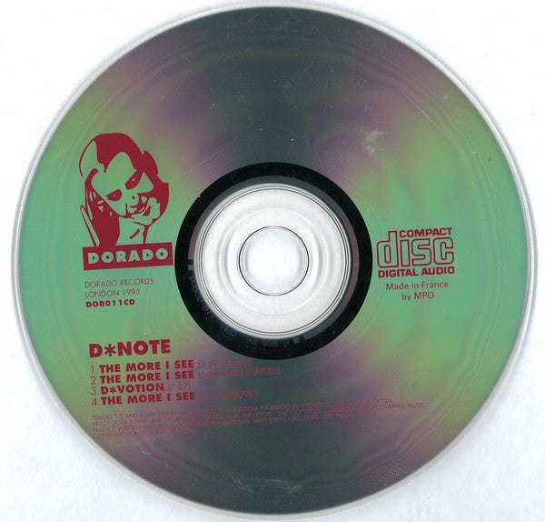 D*Note : The More I See (CD, Single)