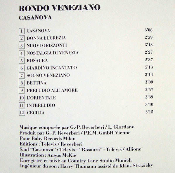 Rondò Veneziano : Casanova (CD, Album)