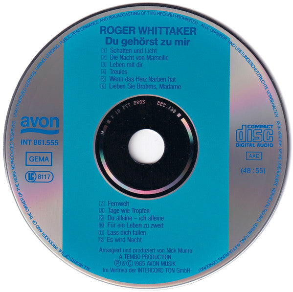 Roger Whittaker : Du Gehörst Zu Mir (CD, Album)