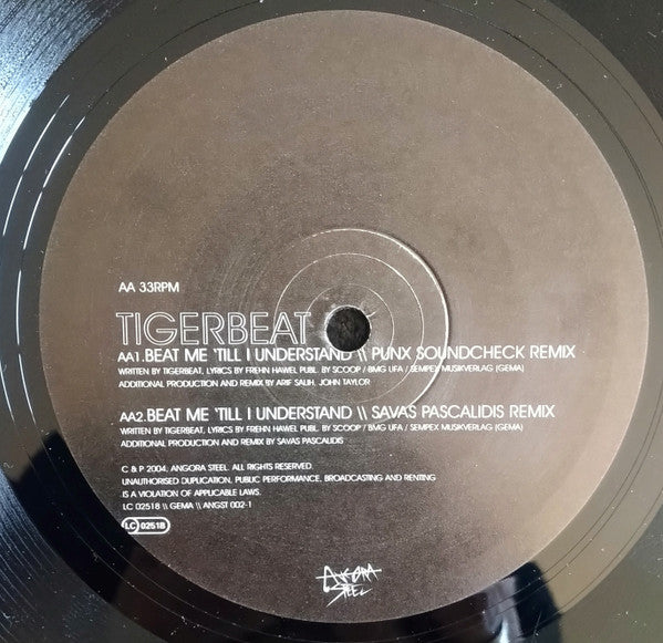 Tigerbeat : Beat Me 'Till I Understand (12")