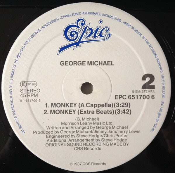 George Michael : Monkey (12", Maxi)