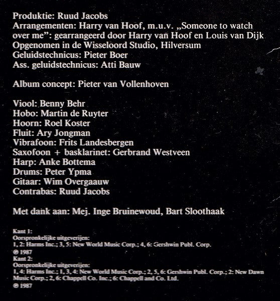 De Gevleugelde Vrienden : De Mooiste Gershwin Melodieën (LP)
