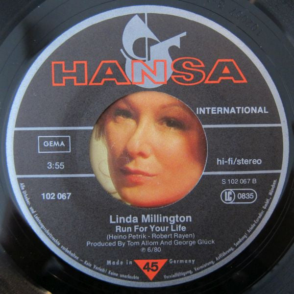Linda Millington : Why Don`t You Spend The Night / Run For Your Life (7", Single)