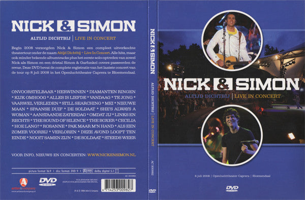 Nick & Simon : Altijd Dichtbij | Live In Concert (DVD, PAL, Rec)