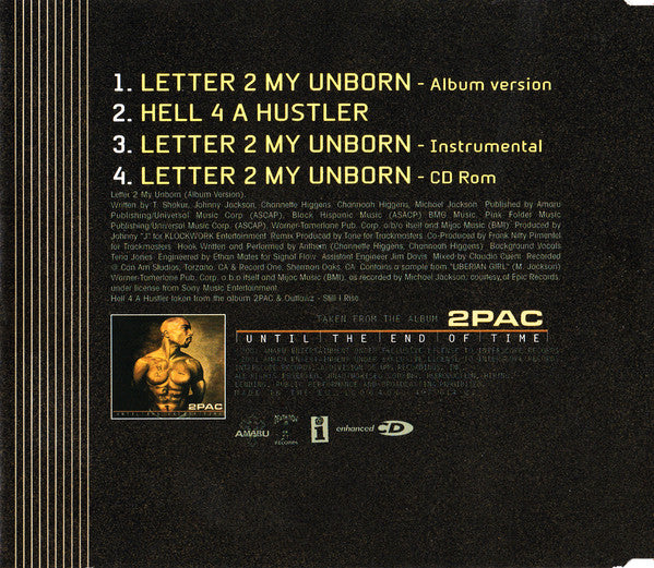 2Pac : Letter 2 My Unborn (CD, Maxi, Enh)