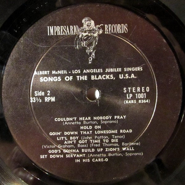 The Los Angeles Jubilee Singers : Songs Of The Blacks, U.S.A. (LP, Album)