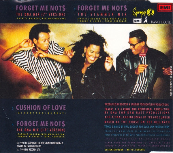 Tongue N Cheek : Forget Me Not$ (DNA Remix) (CD, Maxi)