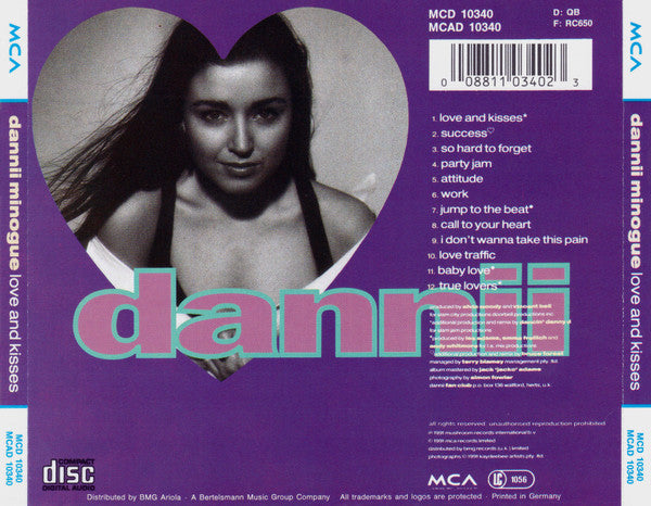 Dannii Minogue : Love And Kisses (CD, Album)