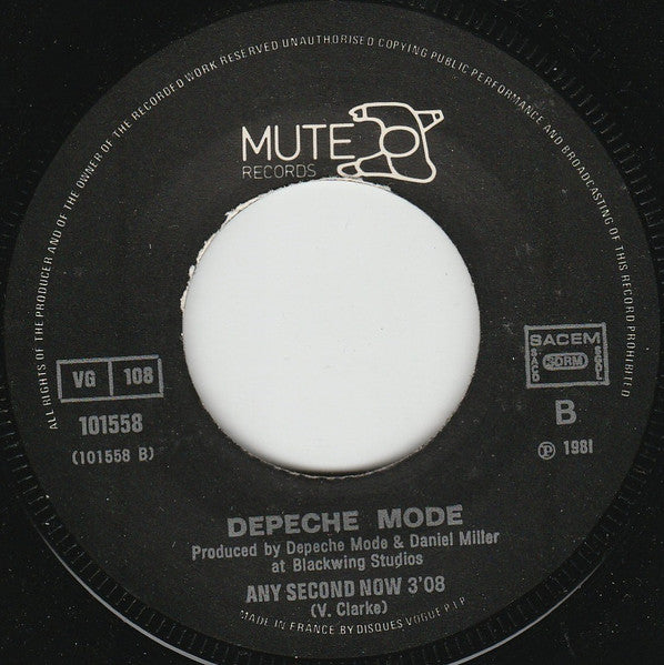 Depeche Mode : Just Can't Get Enough (7", Single, Pap)