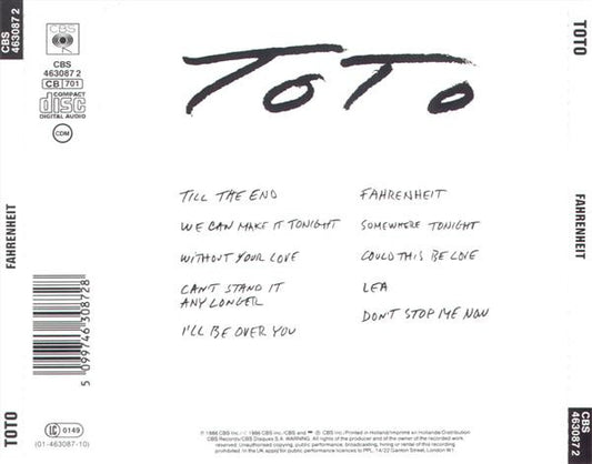 Toto : Fahrenheit (CD, Album, RE)