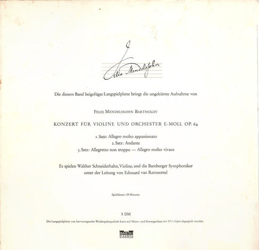 Felix Mendelssohn-Bartholdy : Felix Mendelssohn In 4 Folgen · Band I (10", Mono)
