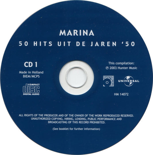 Various : Marina - 50 Hits Uit De Jaren '50 (2xCD, Comp)