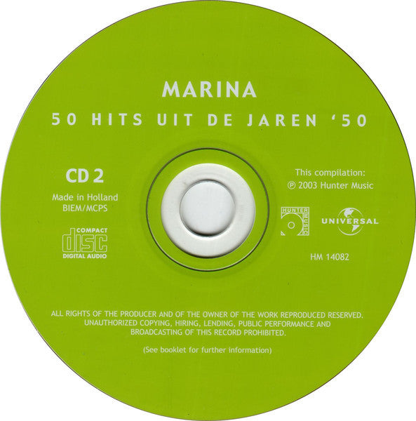 Various : Marina - 50 Hits Uit De Jaren '50 (2xCD, Comp)