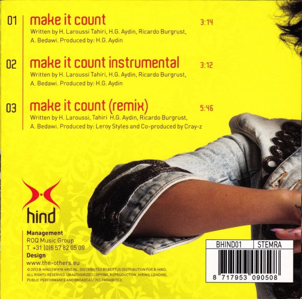 Hind : Make It Count (CD, Single)
