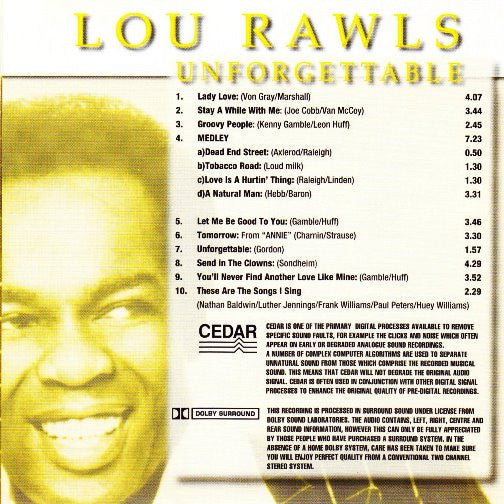 Lou Rawls : Unforgettable (CD, Comp, Dig)