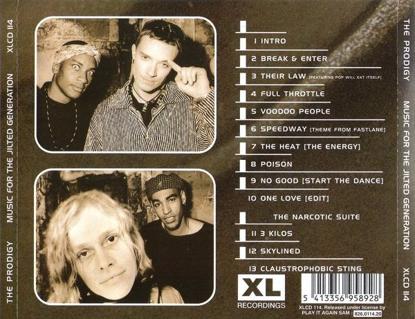 The Prodigy : Music For The Jilted Generation (CD, Album, RP)