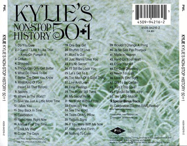 Kylie Minogue : Kylie's Non-Stop History 50+1 (CD, Comp, Mixed)