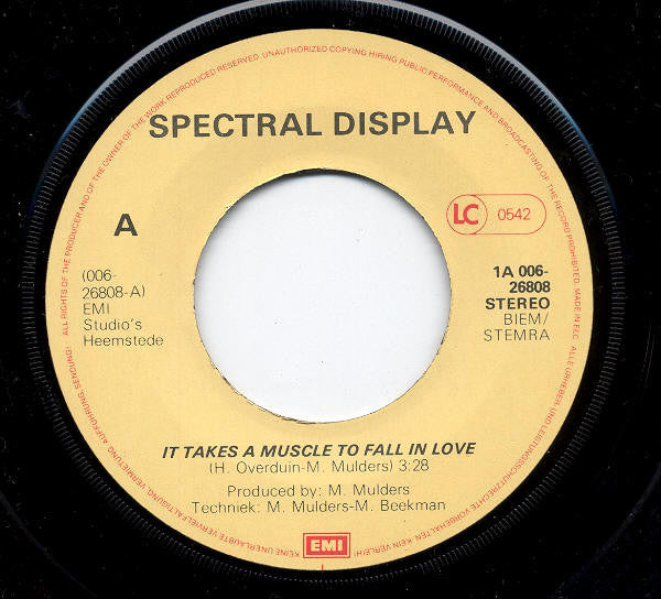 Spectral Display : It Takes A Muscle To Fall In Love (7", Single)