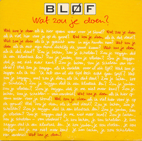 Bløf : Wat Zou Je Doen? (CD, Single)
