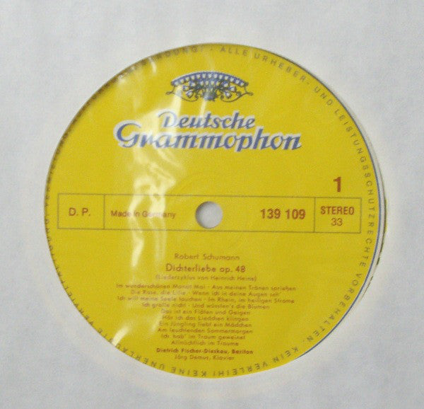 Robert Schumann - Dietrich Fischer-Dieskau ∙ Jörg Demus : Dichterliebe · Liederkreis Op. 24 (Les Amours Du Poète) (LP, RE)