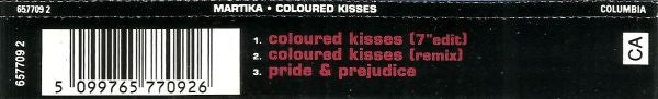 Martika : Coloured Kisses (CD, Single)
