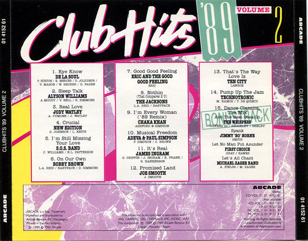 Various : Clubhits '89 Volume 2 (CD, Comp)