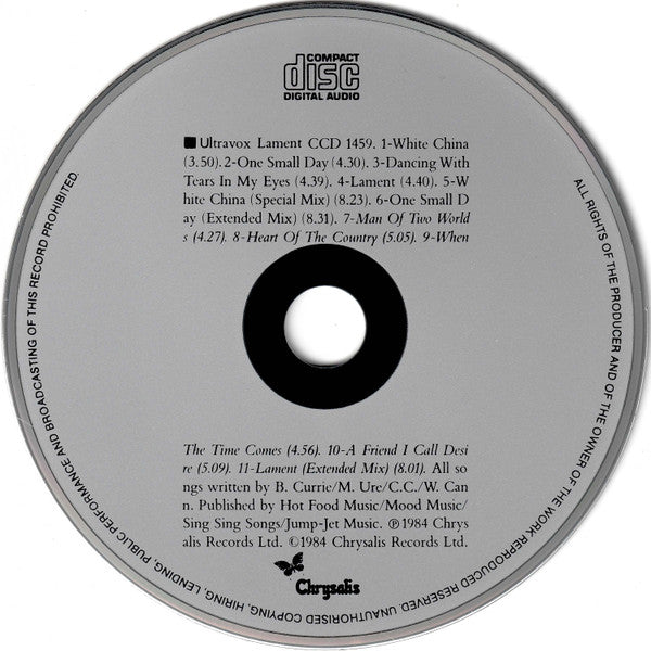 Ultravox : Lament (CD, Album)