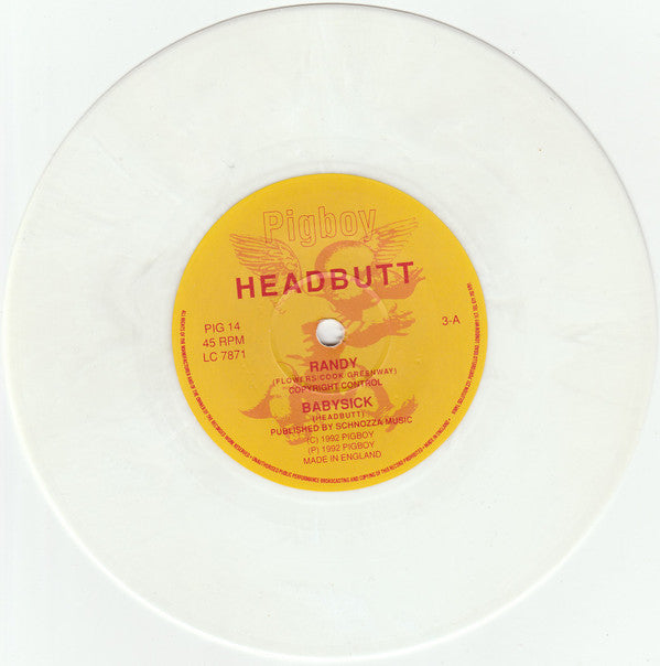Headbutt : Randy / Babysick (7", Whi)